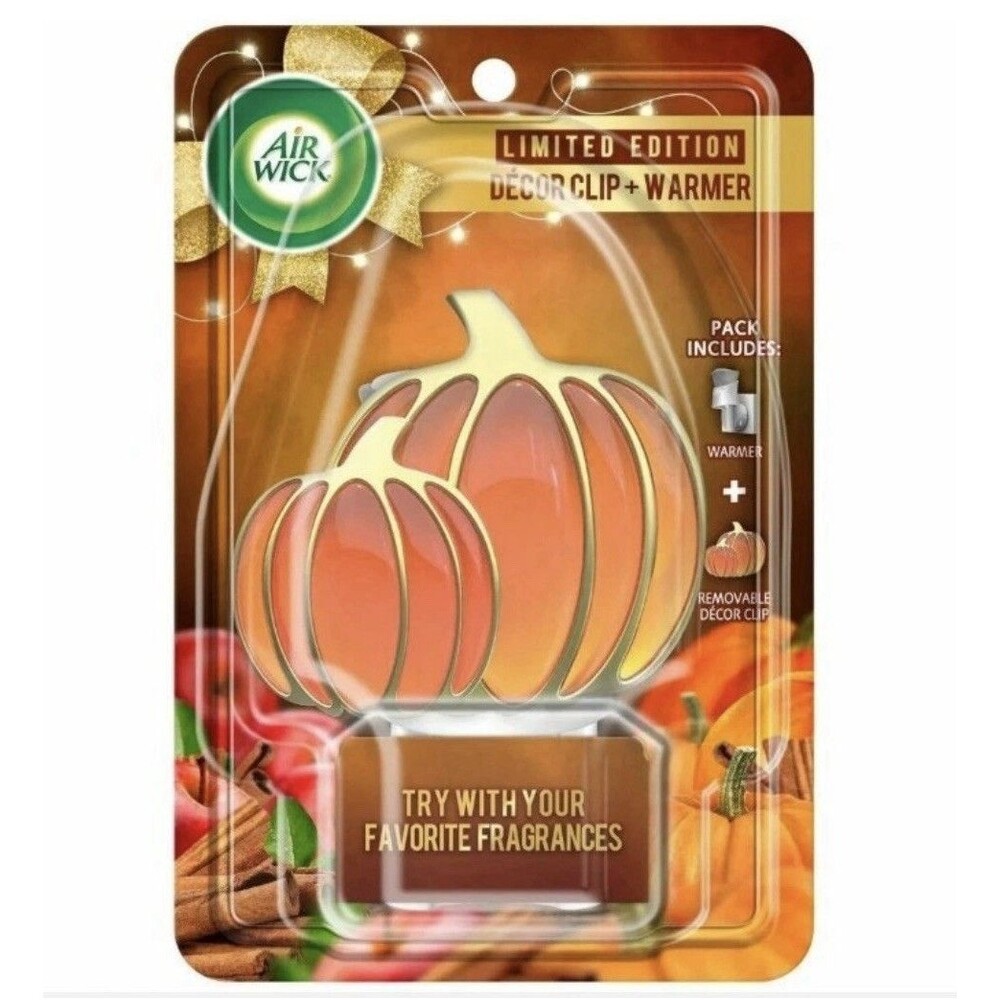 2x Air Wick Pumpkin Decor Clip Scented Oil Warmer Plug-In Unit Only Airwick Fall
